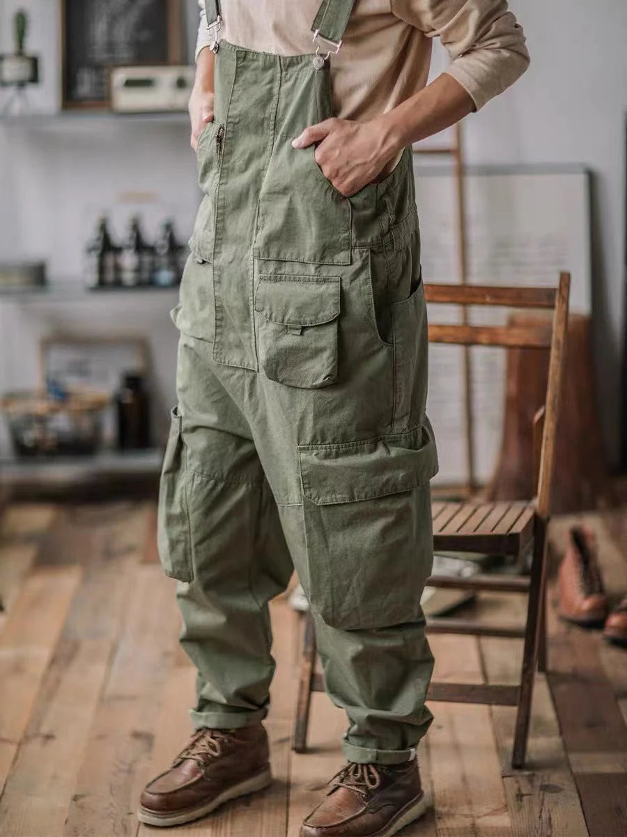 Louis™ | Pantalon à bretelles vert classique