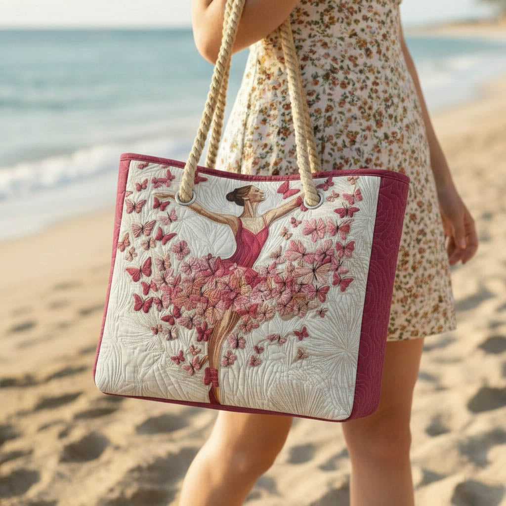 Quilted Ballerina Beach Bag
