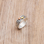 Bague de Mode Rétro Multi-Couches en Forme de Cœur
