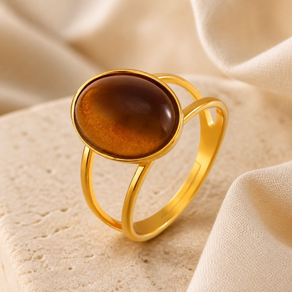 Bague Vintage en Zirconia Ovale