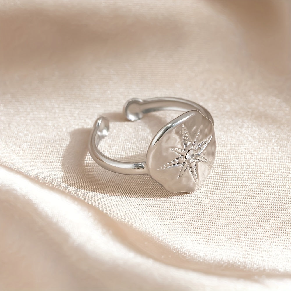 Bague Zirconia Octagram Rétro