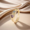 Bague Ouverte en Zirconia Arc-en-Ciel