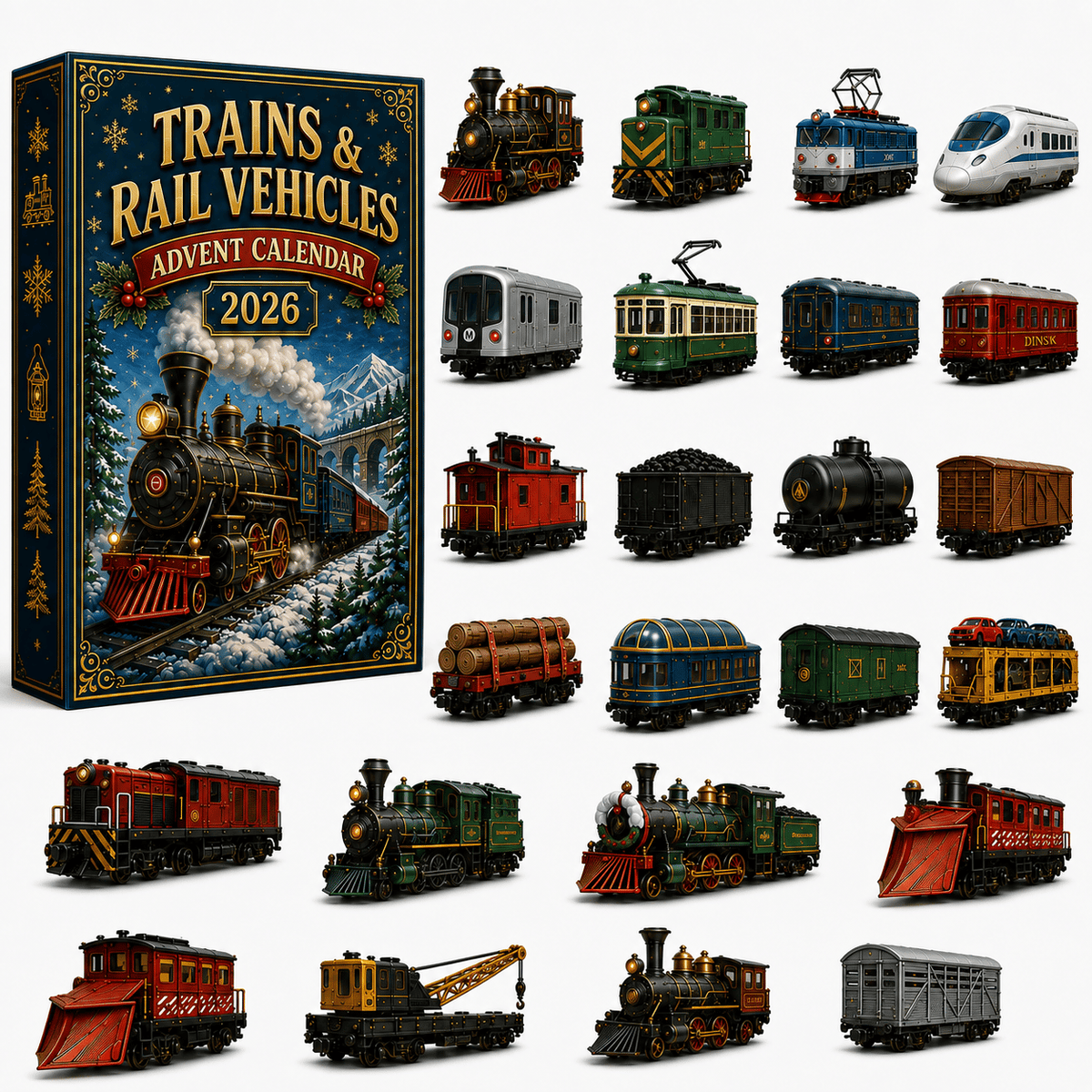 Trains & Rail Vehicles Advent Calendar 2026 – Limited Edition