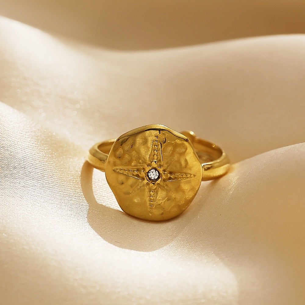 Bague Zirconia Octagram Rétro