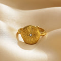 Bague Zirconia Octagram Rétro
