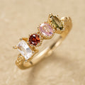 Bague en Gemmes Multicolores Rétro