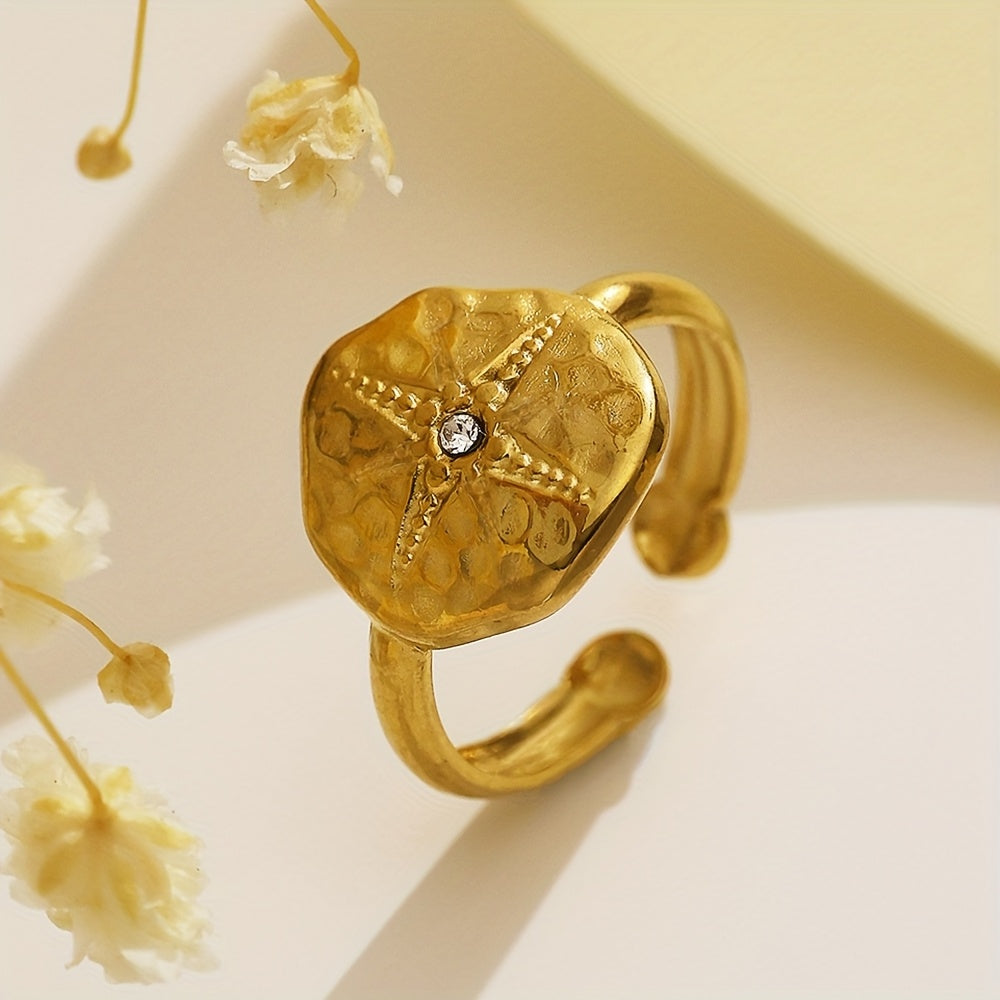 Bague Zirconia Octagram Rétro