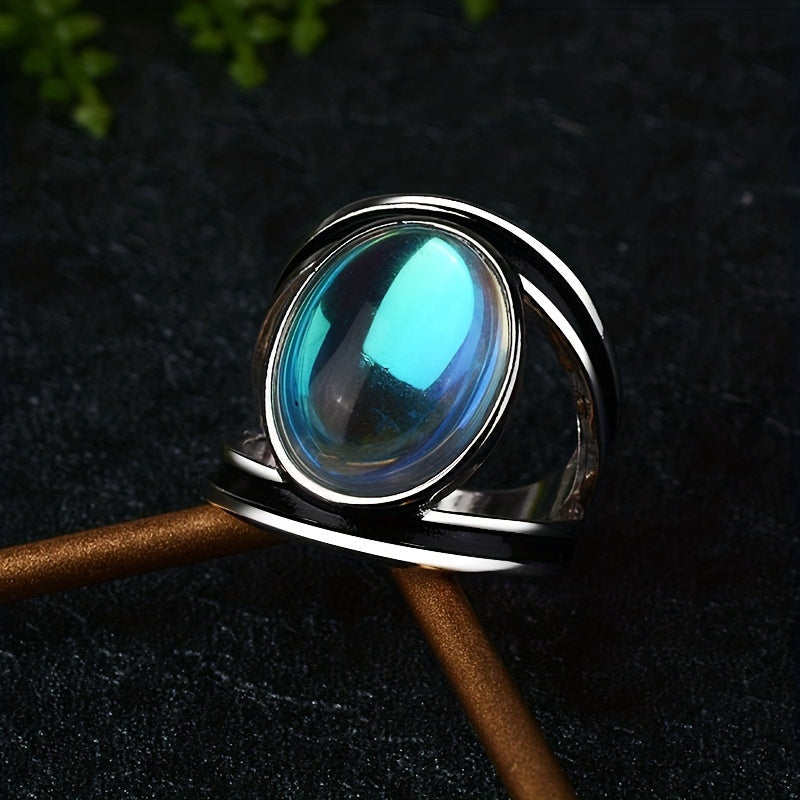 Bague en pierre de lune magique
