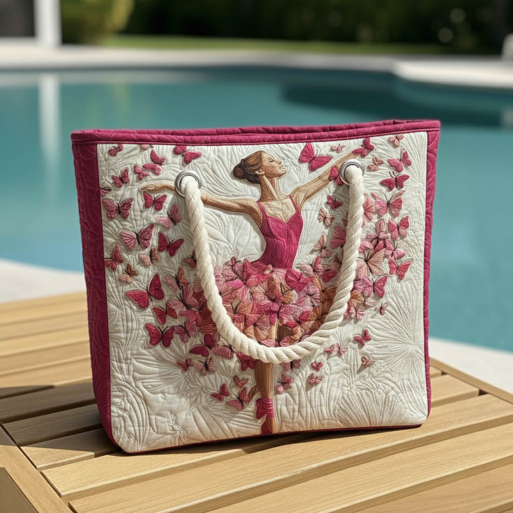 Quilted Ballerina Beach Bag