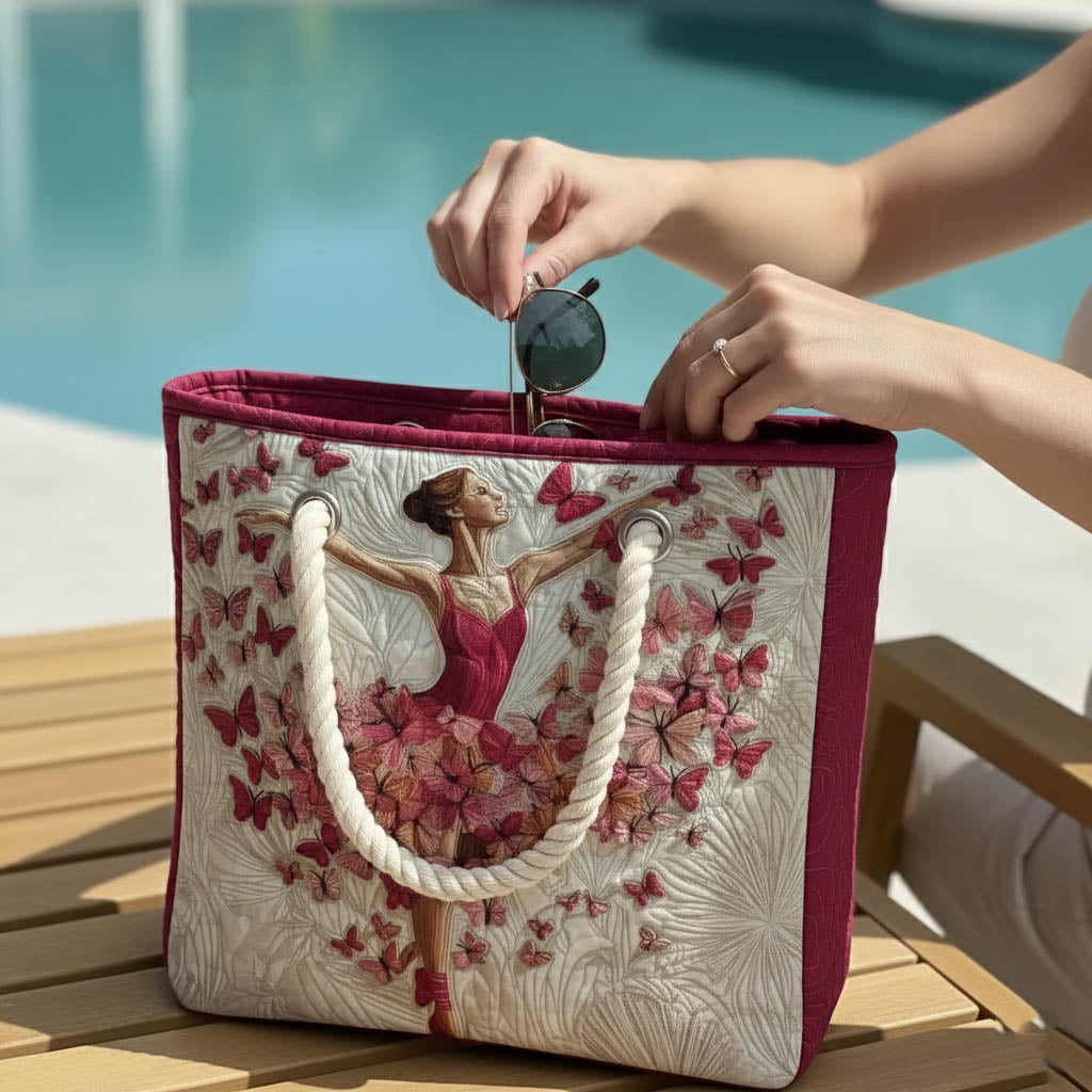 Quilted Ballerina Beach Bag