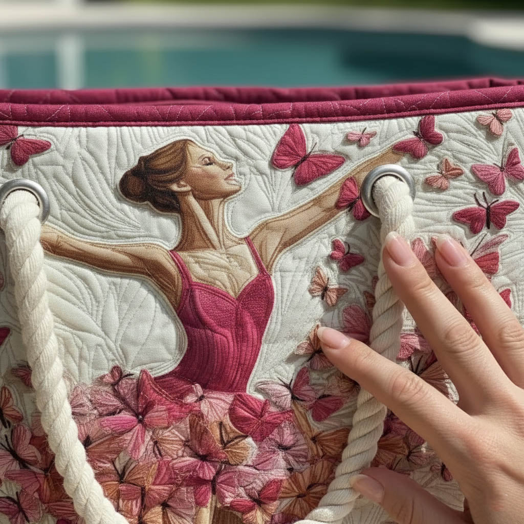 Quilted Ballerina Beach Bag