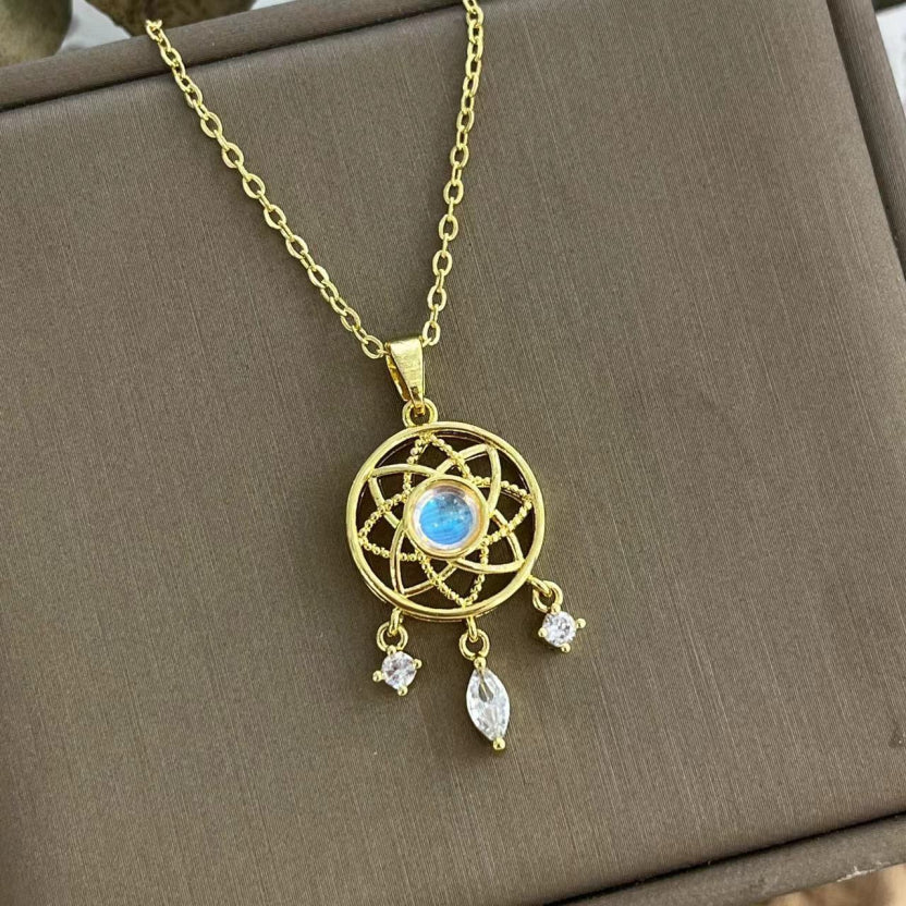 Collier en pierre de lune - Attrape-rêves