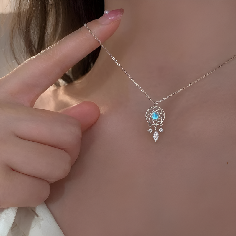 Collier en pierre de lune - Attrape-rêves