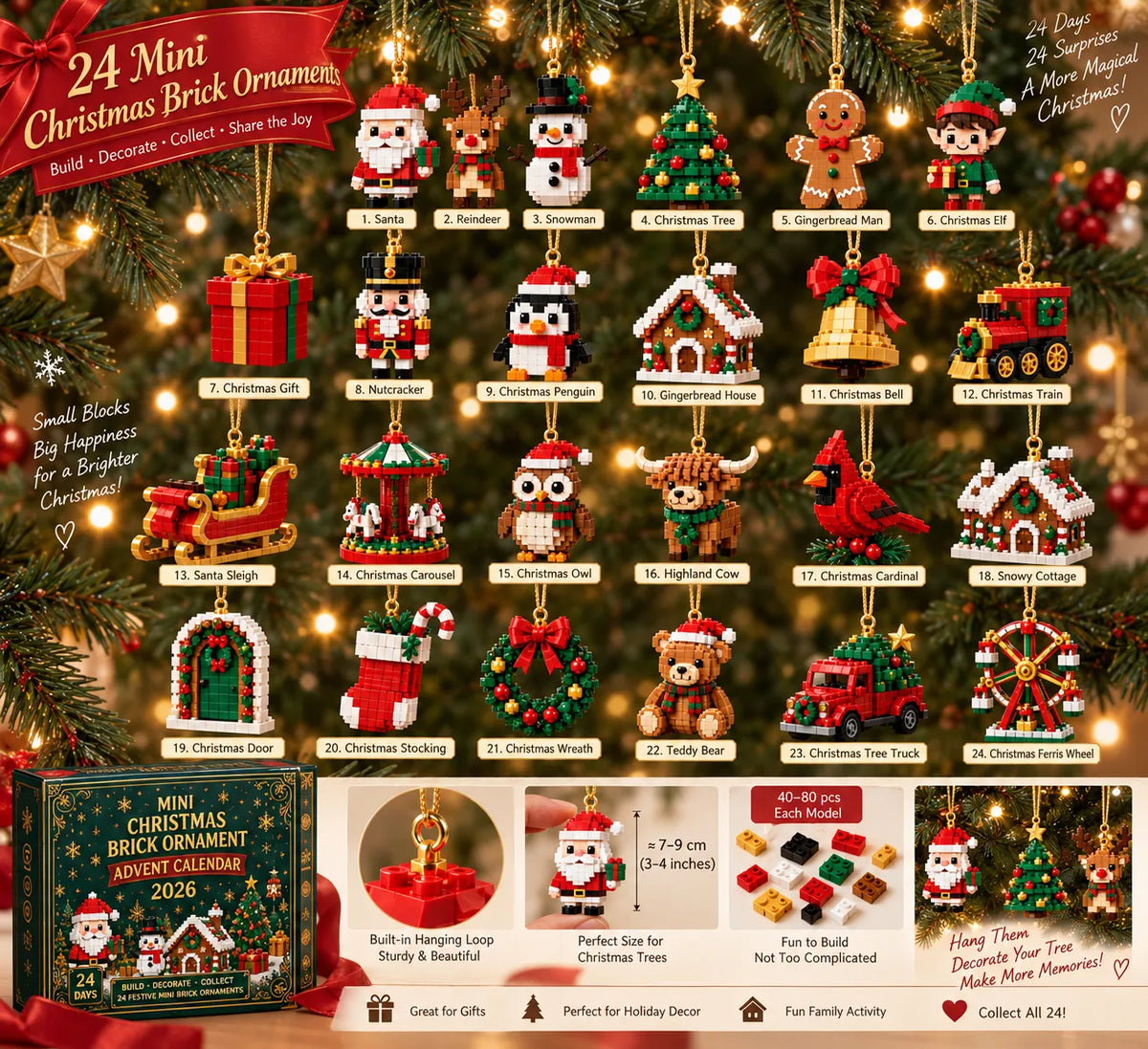 Mini Christmas Brick Advent Calendar 2026 – Limited Edition