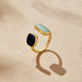 Bague Enveloppante avec Aigue-Marine