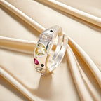 Bague Ouverte en Zirconia Arc-en-Ciel