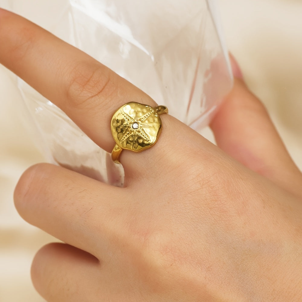 Bague Zirconia Octagram Rétro