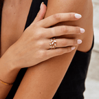 Bague Feuille Dorée