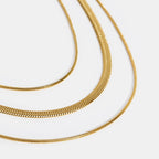 Collier à Chaîne Multistrat Doré