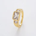 Bague en Zirconia Contrastée de Luxe