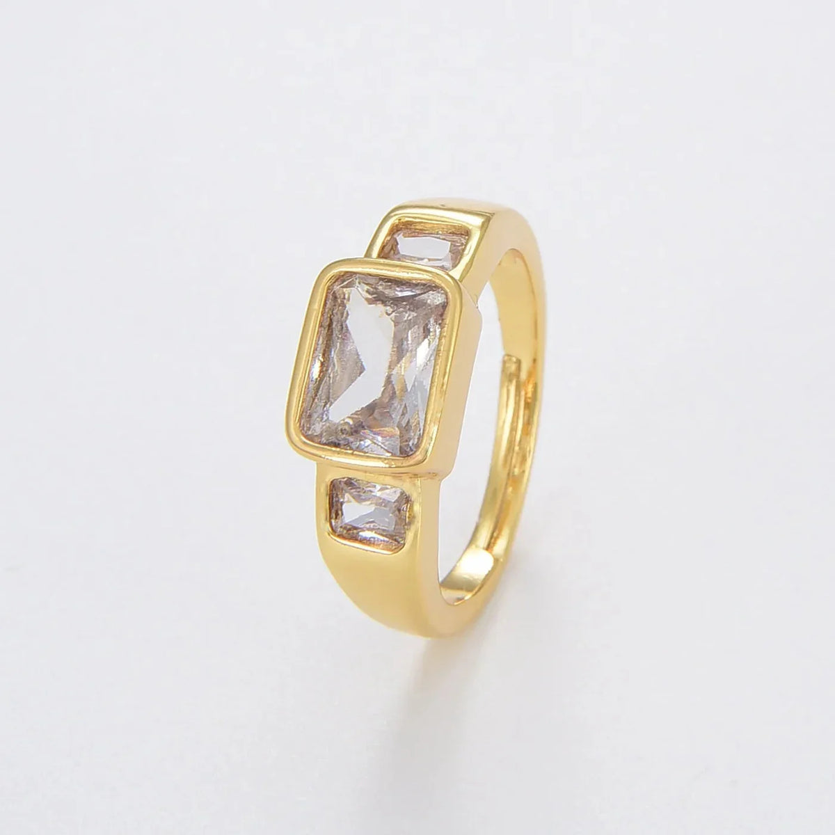 Bague en Zirconia Contrastée de Luxe