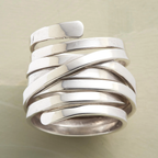 Bliss - Bague en Argent Épais Vintage
