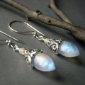 Boucles d'oreilles Evelin en pierre de lune