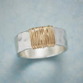 Bague en Or Vintage avec Fils d'Argent