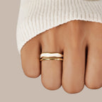 Bague Dorée Sahara à Couches