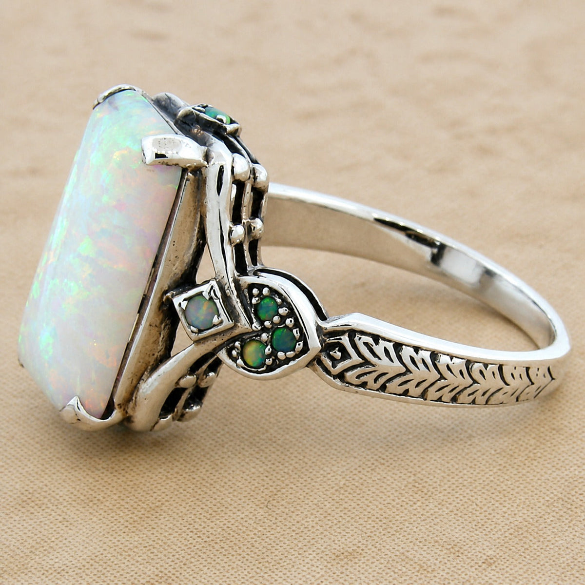 Bague en Gemme de Cour Vieillie